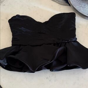 RONNY KOBO Elegant Black Strapless Top